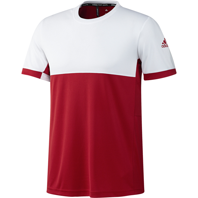 camiseta adidas roja y blanca