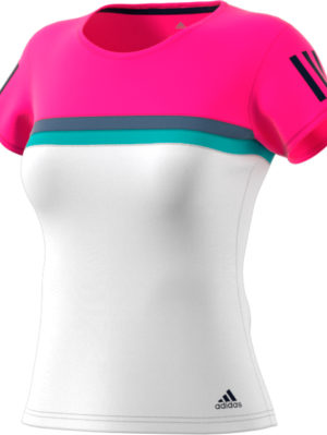 camiseta-deportiva-padel-tenis-chica-mujer-adidas-club-blanco-rosa-dh2493-rg-bikes-silleda