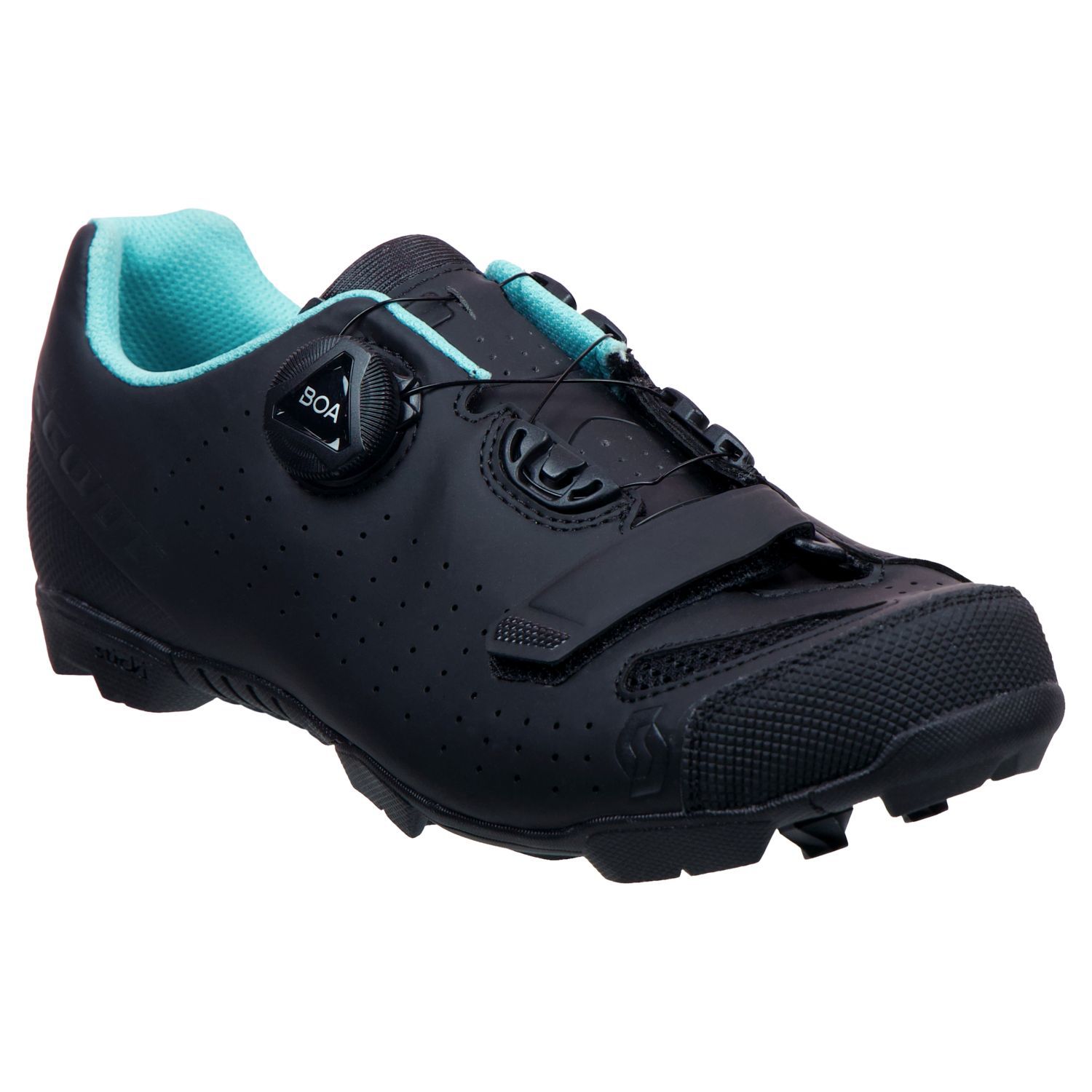 SCOTT MTB RC Lady - Zapatillas de ciclismo para mujer, color negro  mate/azul aguamarina, 37.0, Negro 