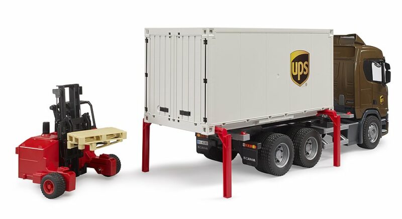 SCANIA SUPER 560R CAMION LOGISTICO UPS CON TORO TRANSPORTABLE BRUDER 03582 - Imagen 4