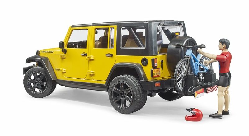JEEP WRANGLER RUBICON TODOTERRENO CON BICICLETA + CICLISTA BRUDER 02543 - Imagen 2