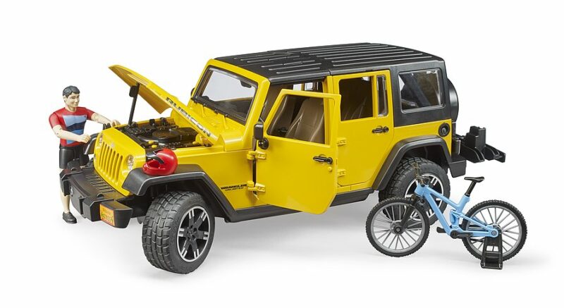 JEEP WRANGLER RUBICON TODOTERRENO CON BICICLETA + CICLISTA BRUDER 02543 - Imagen 4