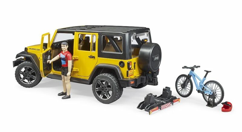 JEEP WRANGLER RUBICON TODOTERRENO CON BICICLETA + CICLISTA BRUDER 02543 - Imagen 5