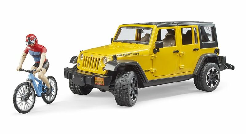 JEEP WRANGLER RUBICON TODOTERRENO CON BICICLETA + CICLISTA BRUDER 02543