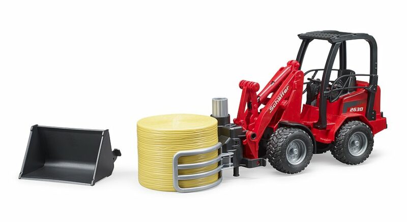 SCHAFFER 2630 CARGADOR AGRICOLA + PINZA DE ROLLOS BRUDER 02192