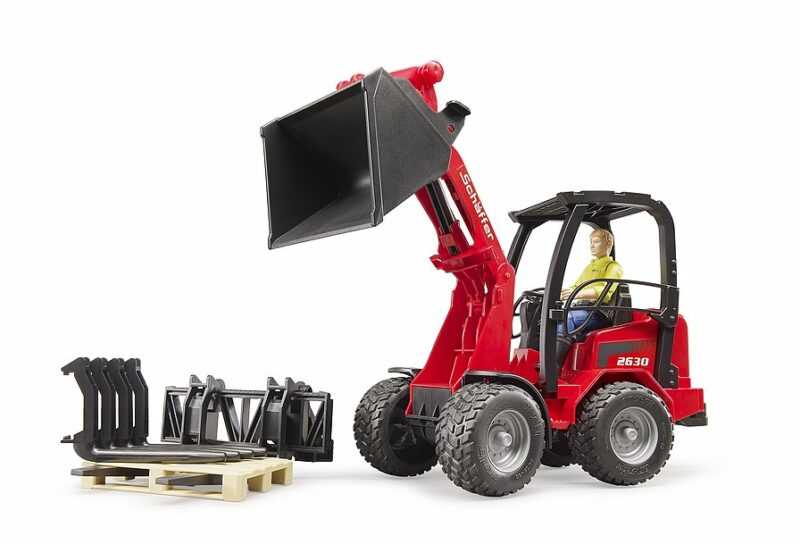 SCHAFFER 2630 CARGADORA COMPACTA + ACCESORIOS BRUDER 02191 - Imagen 4