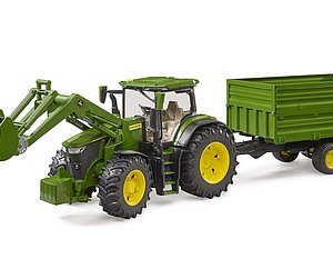 tractor-infantil-a-escala-john-deere-7r-tractor-con-pala-frontal-mas-remolque-de-eje-tandem-bruder-03155-rg-bikes-silleda