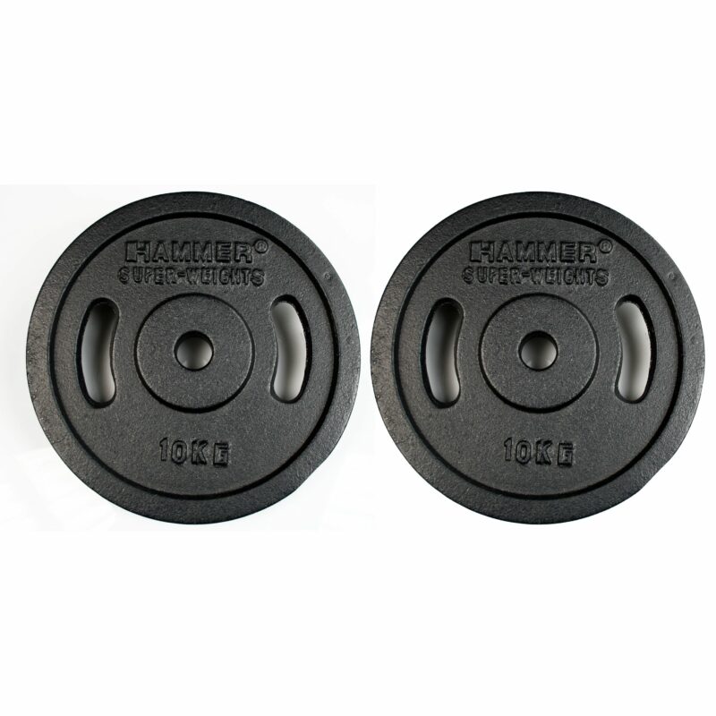 2X10KG DISCOS DE MANCUERNA NEGRO FINNLO BY HAMMER 4654