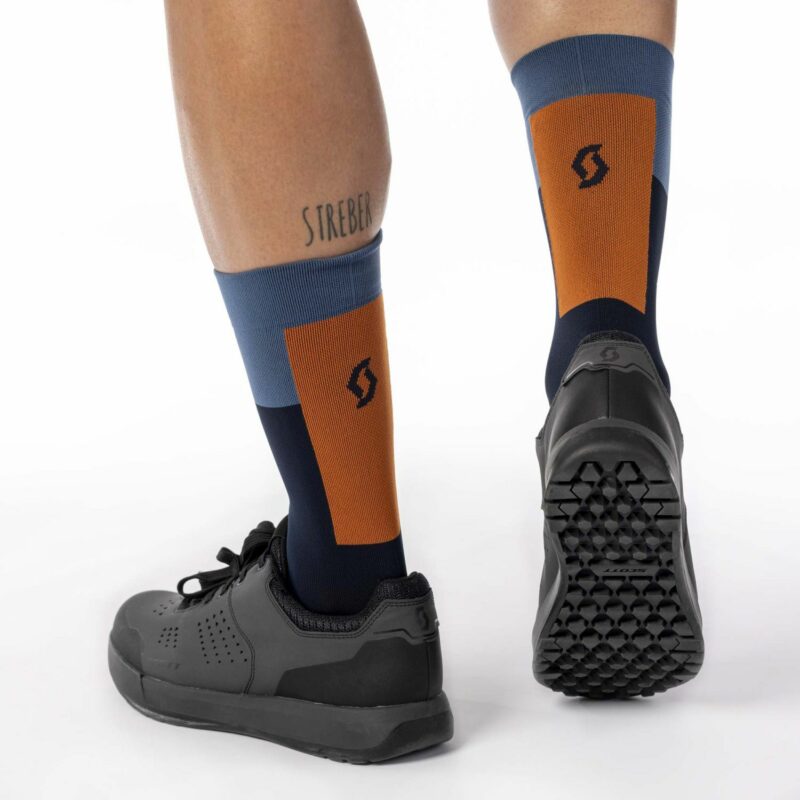 CALCETIN BLOCK STRIPE CREW AZUL DARK / NARANJA BRAZE SCOTT 409453 - Imagen 3