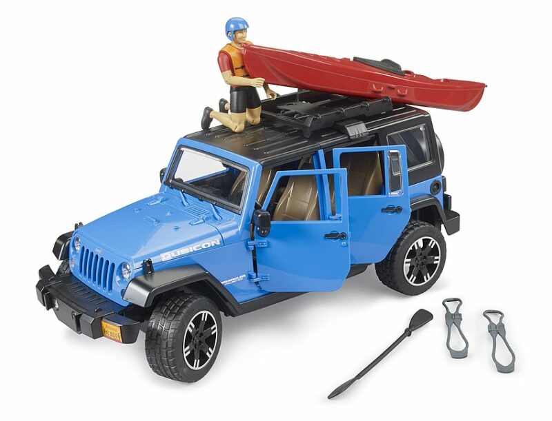 JEEP WRANGLER RUBICON + KAYAK + BWORLD KAYAKISTA BRUDER 02529 - Imagen 2