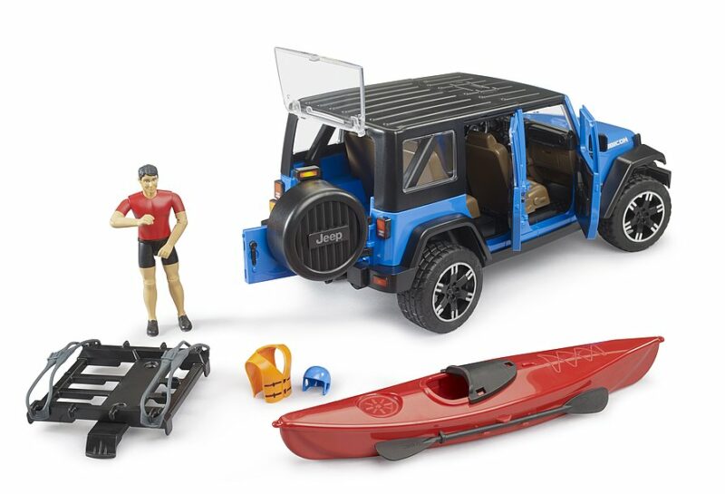 JEEP WRANGLER RUBICON + KAYAK + BWORLD KAYAKISTA BRUDER 02529 - Imagen 5