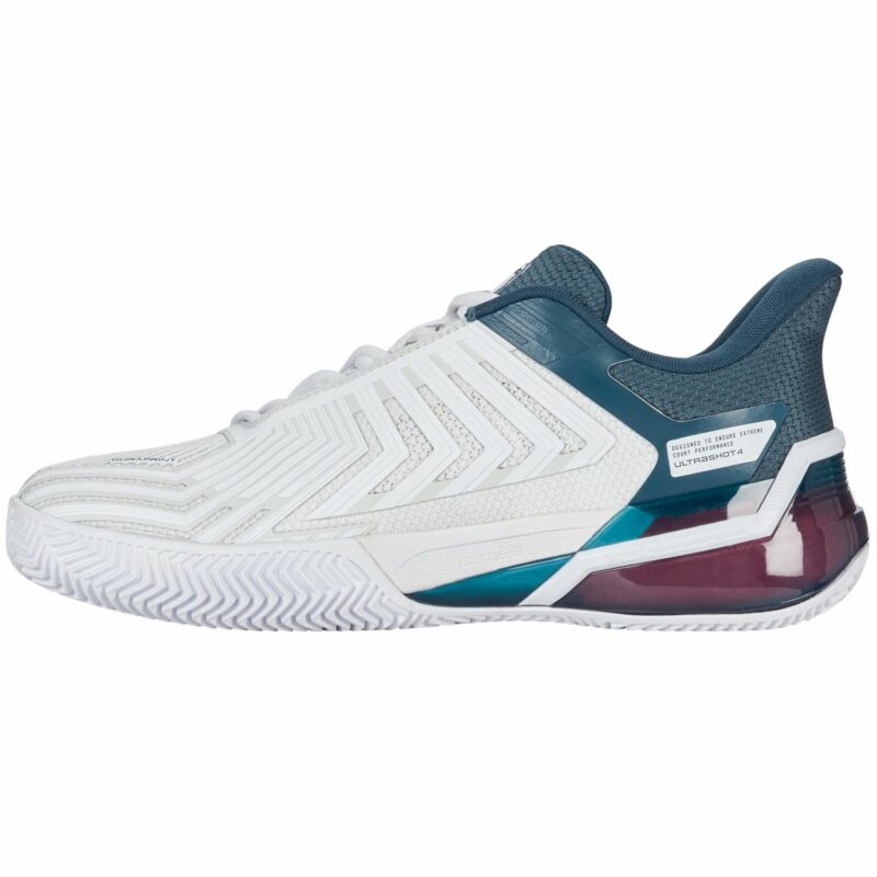 ULTRA SHOT 4 CLAY BLANCAS / AZUL NEON ZAPATILLAS K-SWISS 04438 - Imagen 6