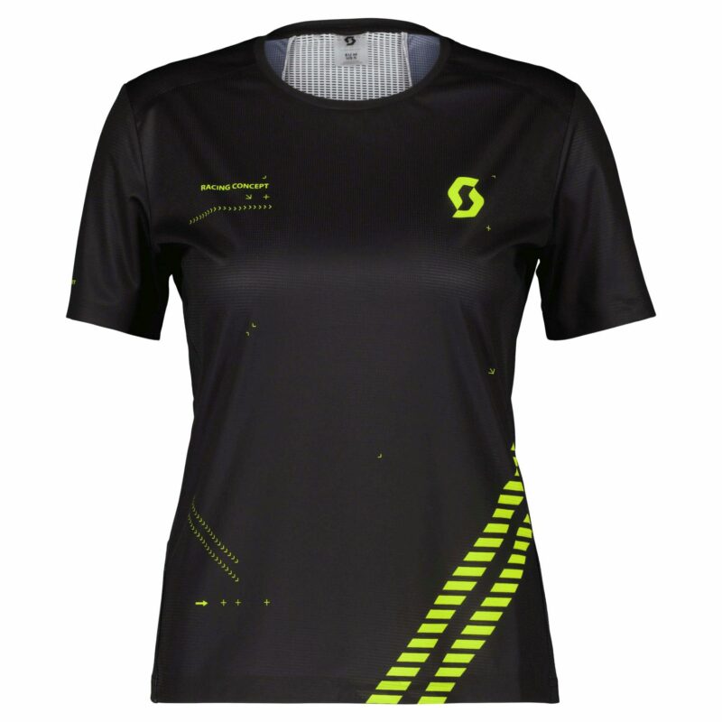 WS RC RUN SS NEGRA / AMARILLA CAMISETA MANGA CORTA CHICA SCOTT RUNNING 414379