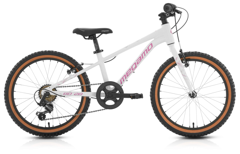 GO 20" BLANCA/ROSA (Sin Suspension) BICICLETA INFANTIL MEGAMO