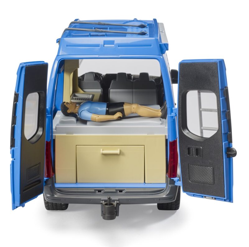 FURGONETA CAMPER MERCEDES BENZ SPRINTER + CONDUCTOR BRUDER 02684 - Imagen 4