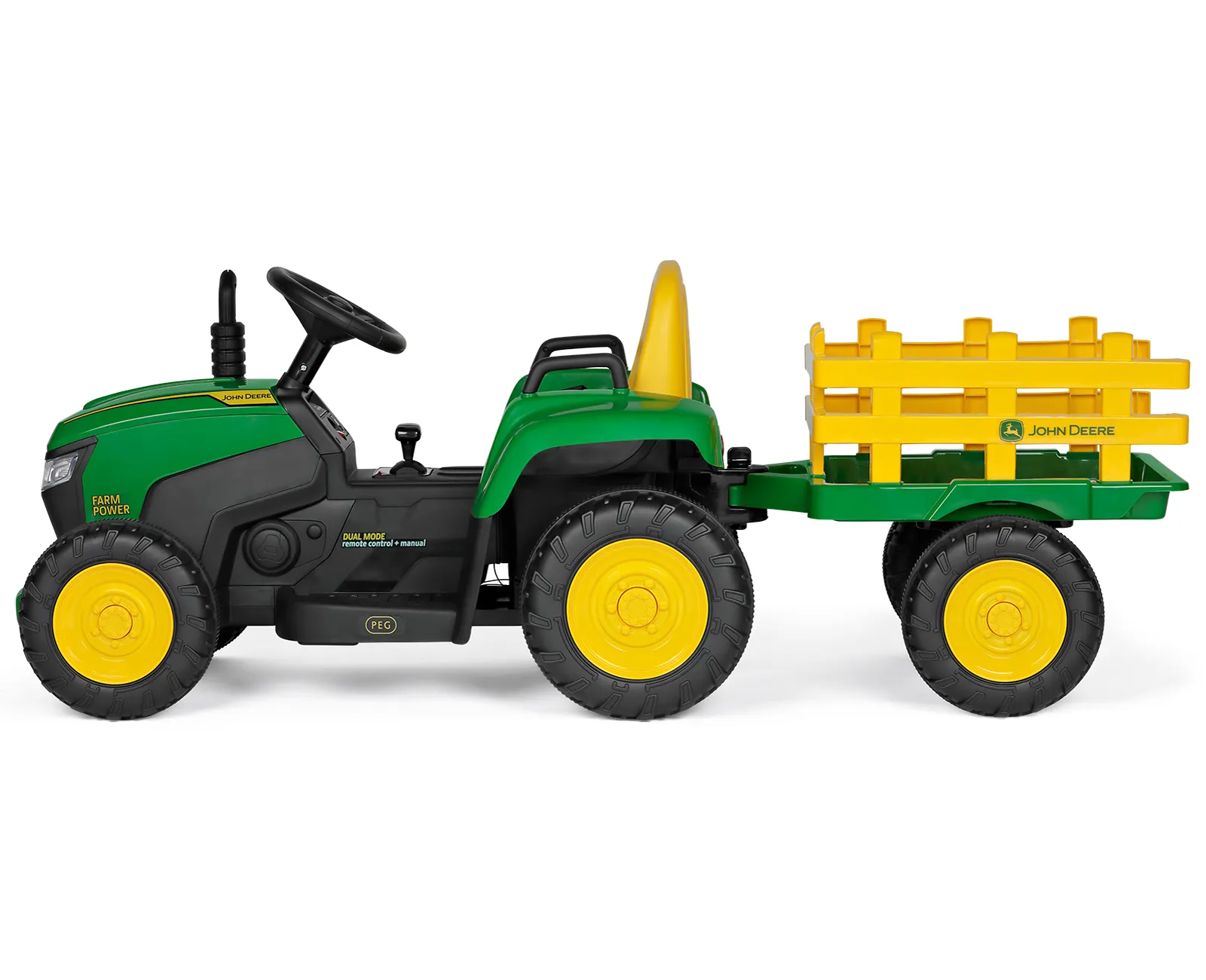 JOHN DEERE FARM POWER TRACTOR A BATERIA (Con Mando Remoto) PEG PEREGO IGOR0120 - Imagen 4